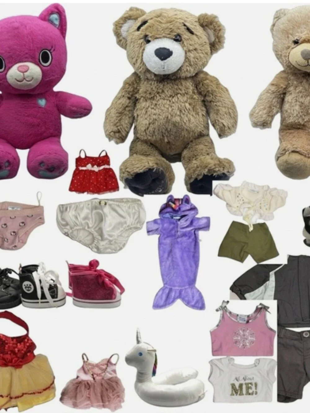 Build A Bear Mega Bundle 3 Bears 2010 Bearemy San Antonio Spurs Skechers 19 Lot